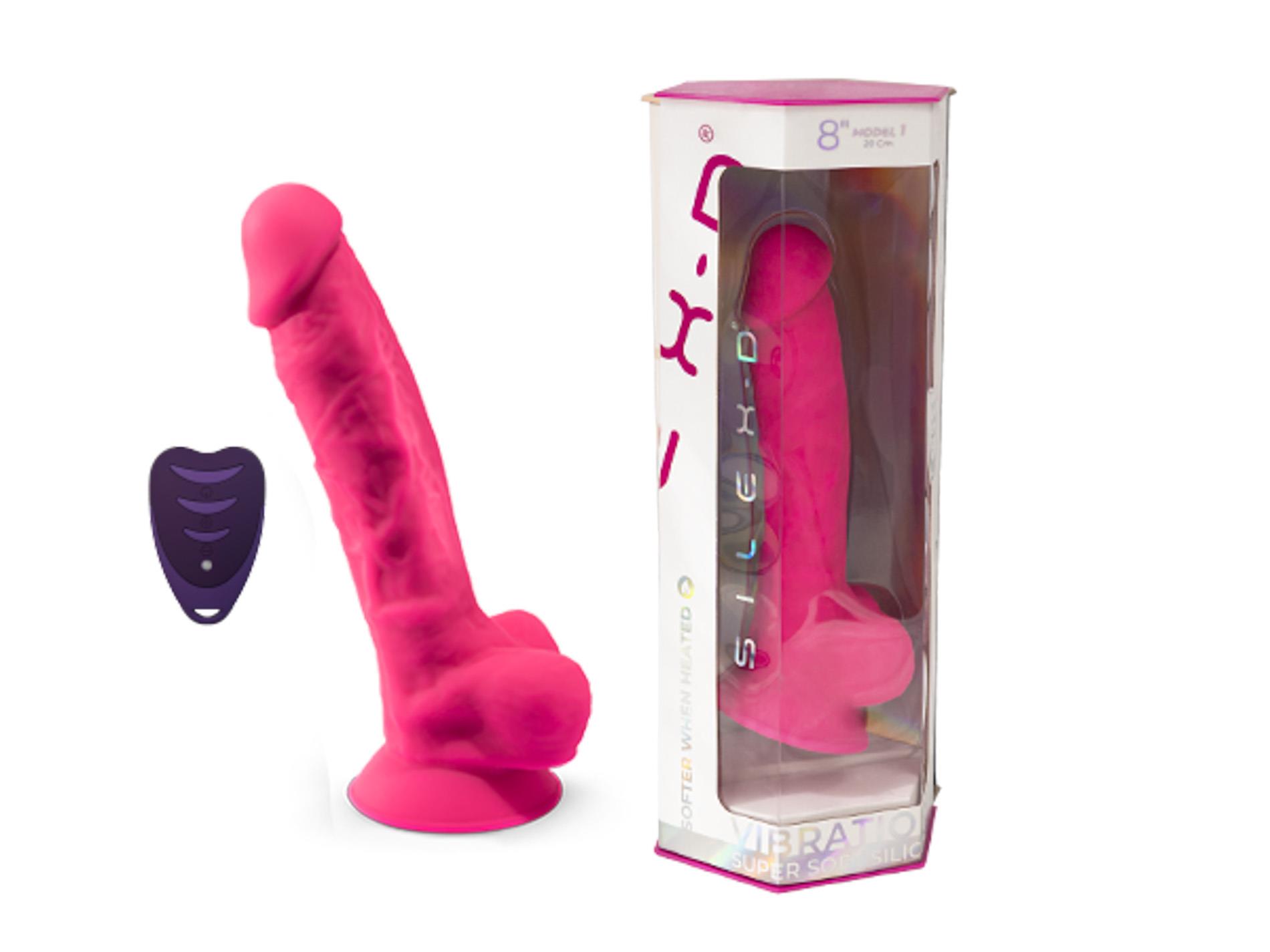 Вибратор Silexd Dildo Model 1 Size 8" LRS, 20 см (розовый)