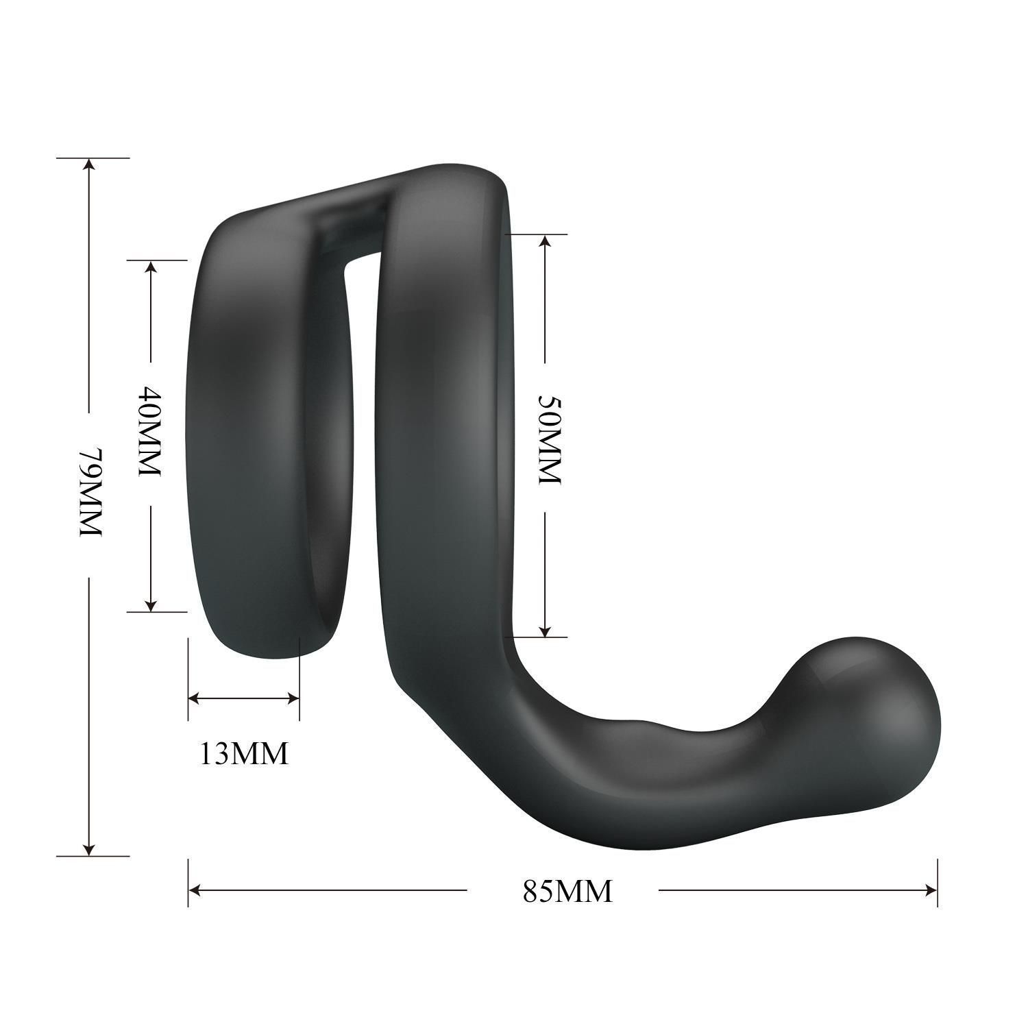 Pierścień erekcyjny Crazy Bull Yancy, 8.5 cm (czarny)