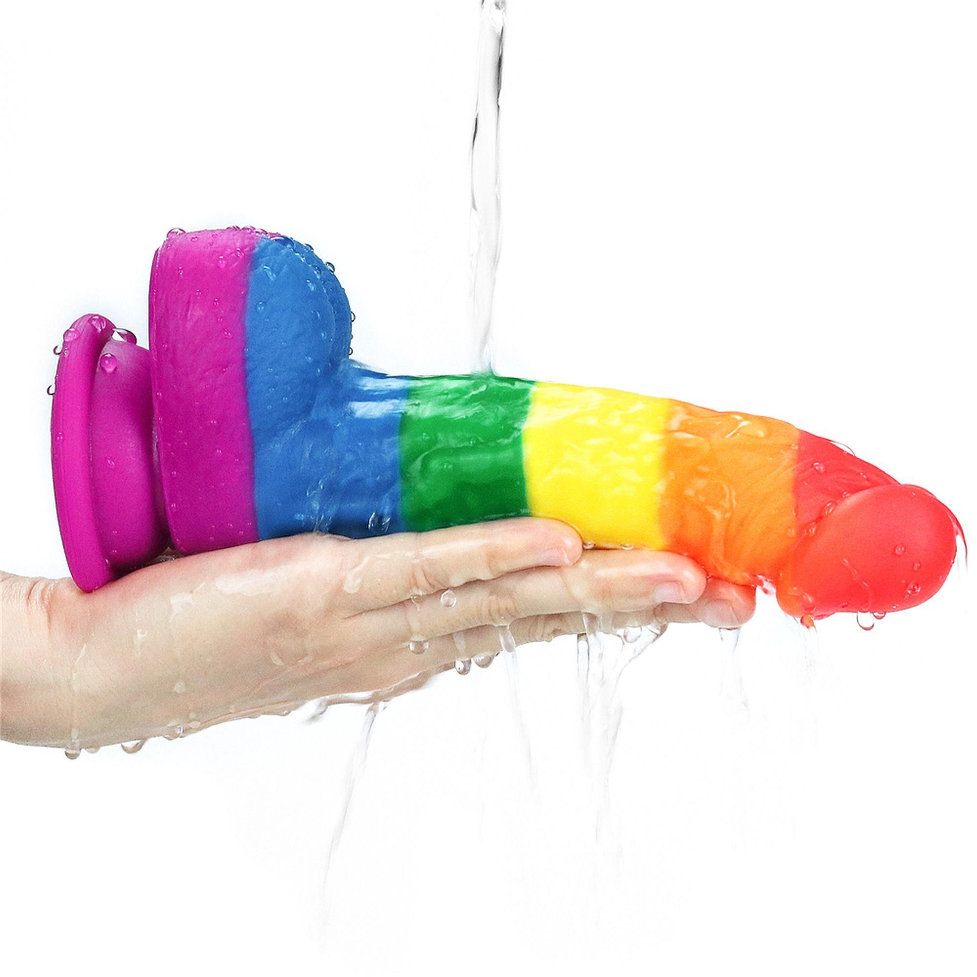 Фаллоимитатор LoveToy Prider Dildo 8", 20.5 см (радужный)