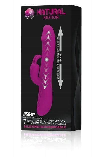 Вибратор-кролик  LyBaile Natural Motion, 20 см (фиолетовый)