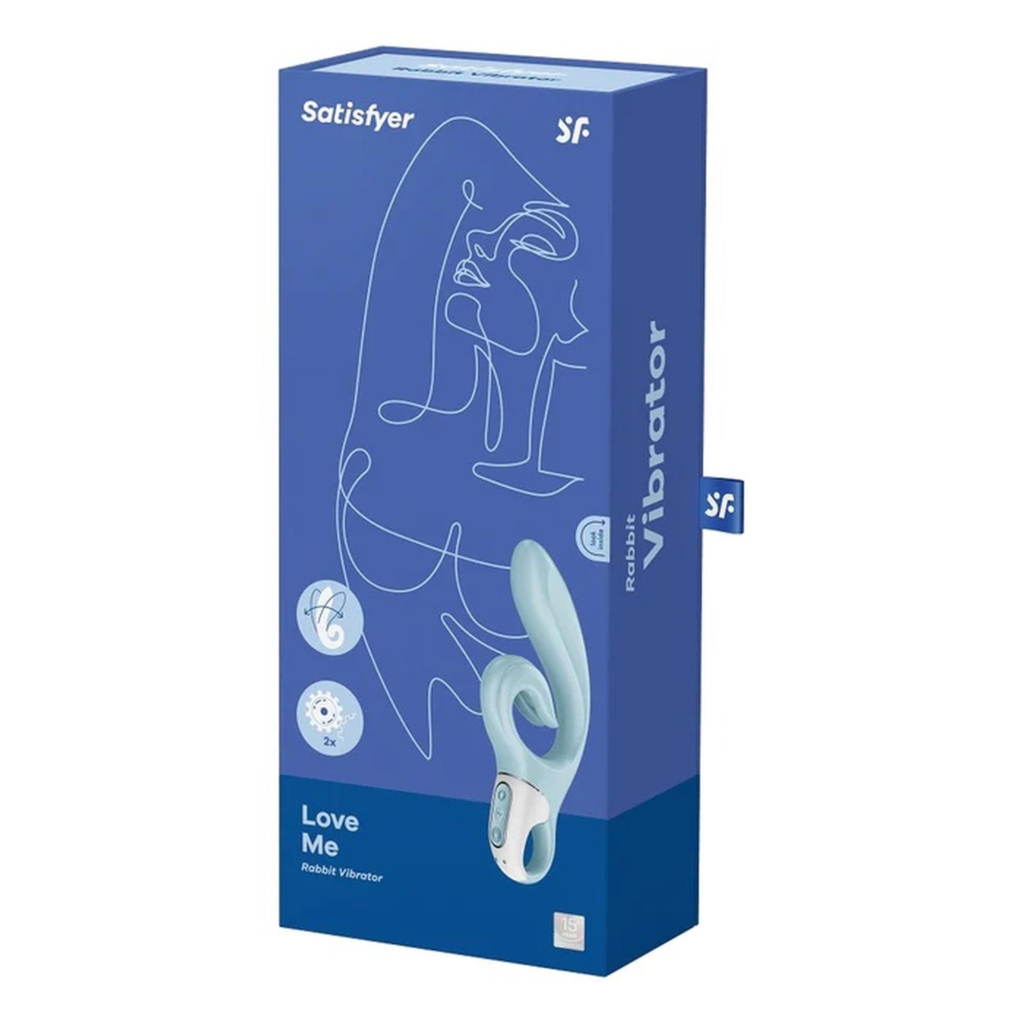 Вибратор-кролик Satisfyer Love Me, 22 см (голубой)