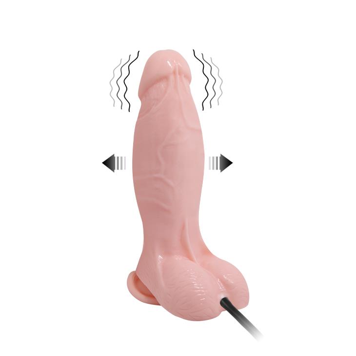 Вибратор Baile Inflatable, 18.8 см (телесный)