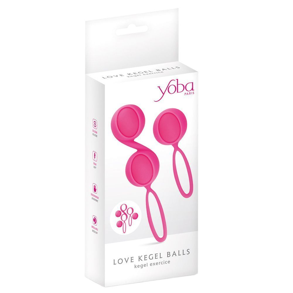 YOBA Kegel Balls Pink - Kulki gejszy, Różowy, 13 cm