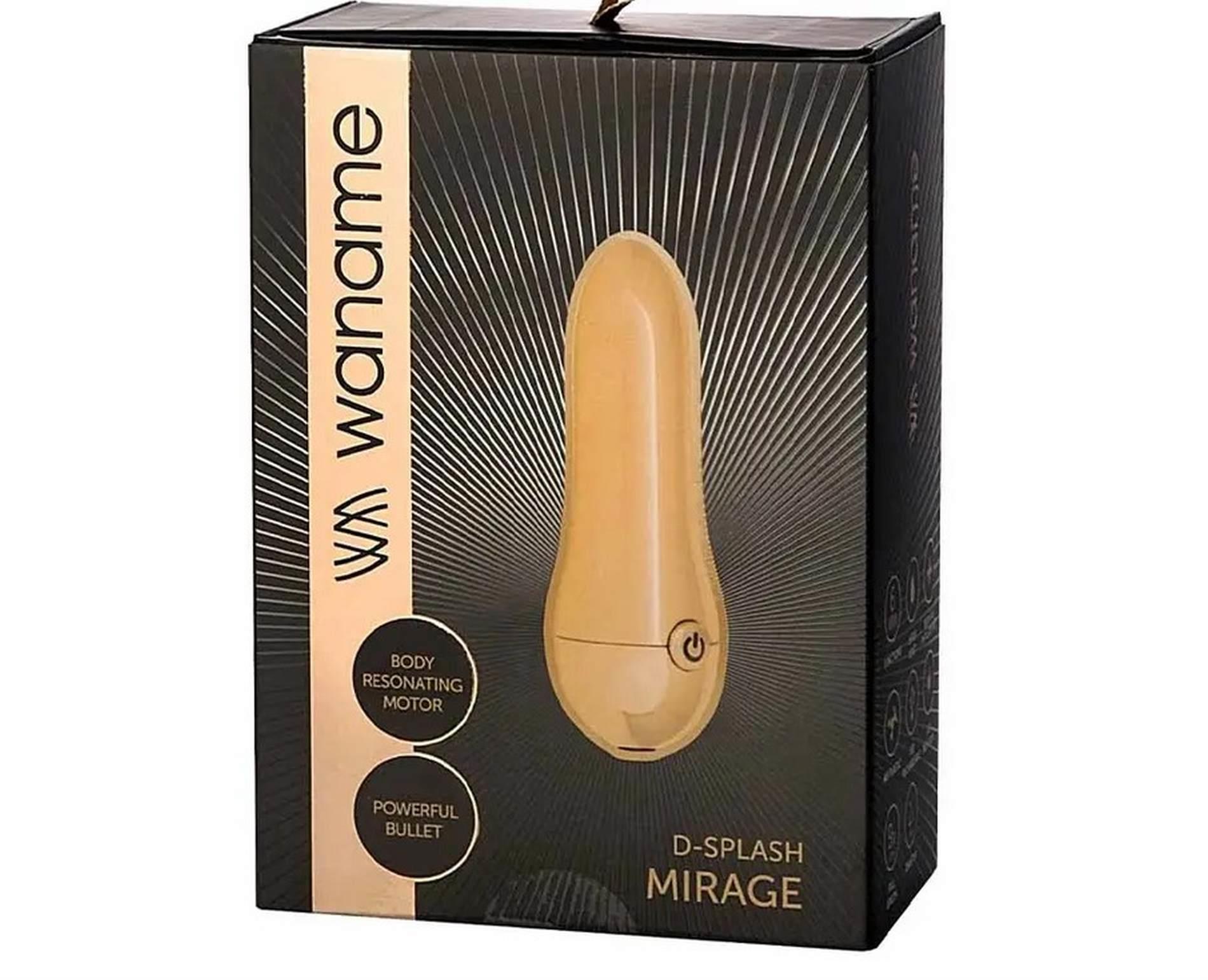 Вибратор для клитора Waname D-Splash Mirage, 9 см (золотой)