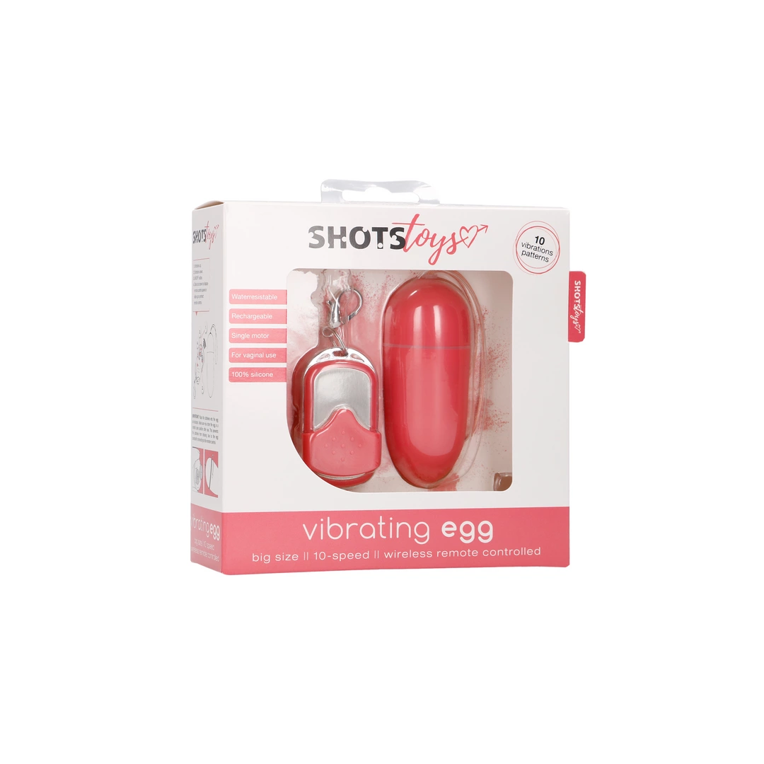 Wibrujące jajeczko ShotsToys Remote Vibrating Egg, 8 cm (różowy)