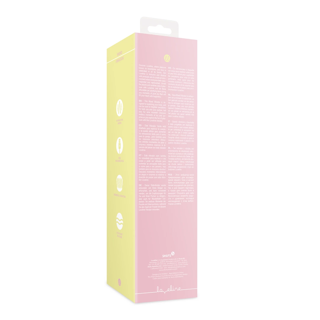 Вибромассажер Loveline Wand, 25.5 см (розовый)