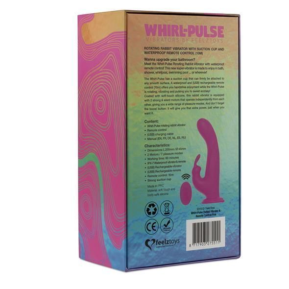 Вибратор-кролик FeelzToys Whirl-Pulse, 20 см (розовый)