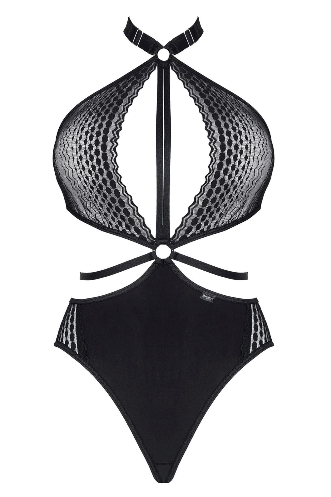 Боди Demoniq LadyX Perla, XL (черный)
