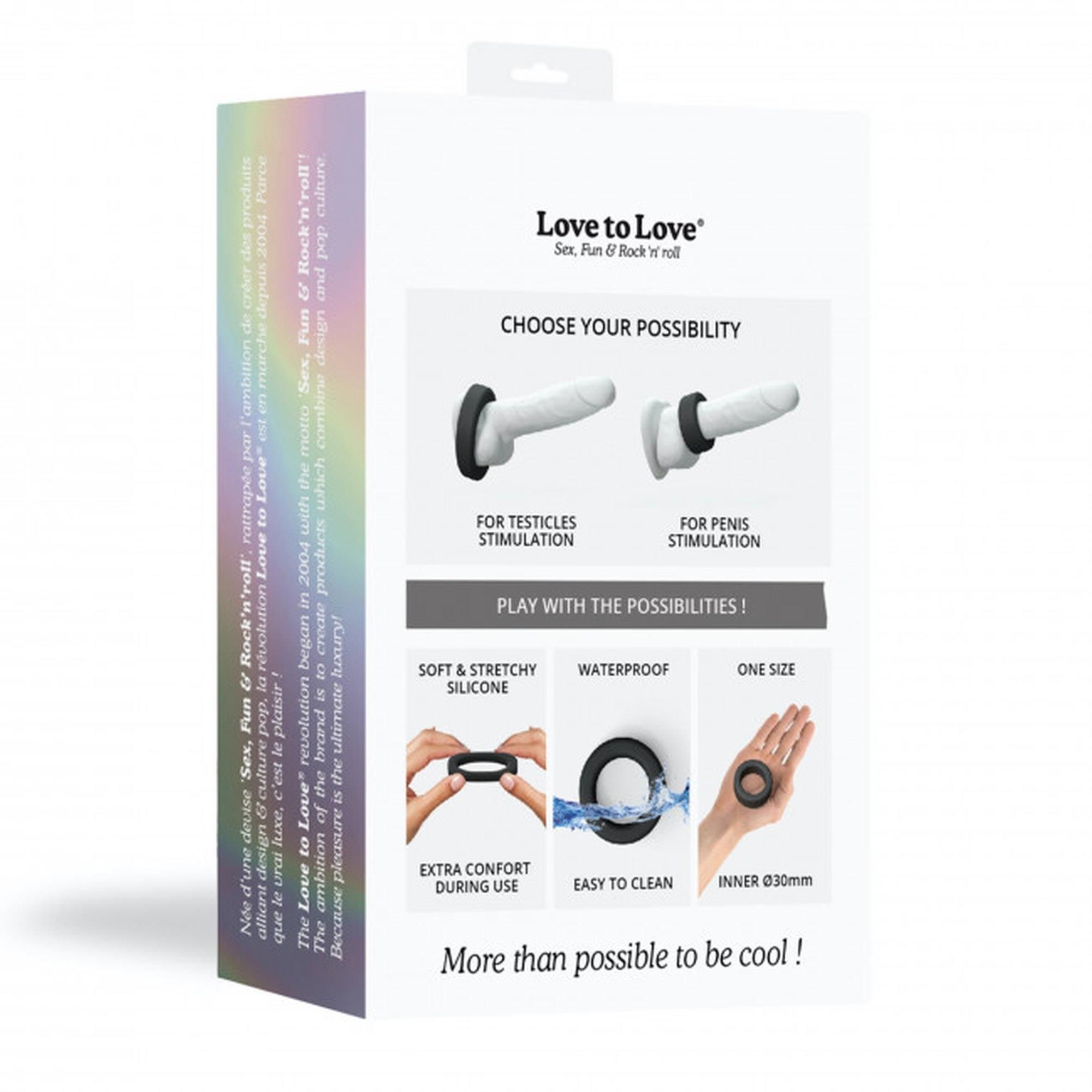 Pierścień erekcyjny Love To Love Cool Ring (czarny)