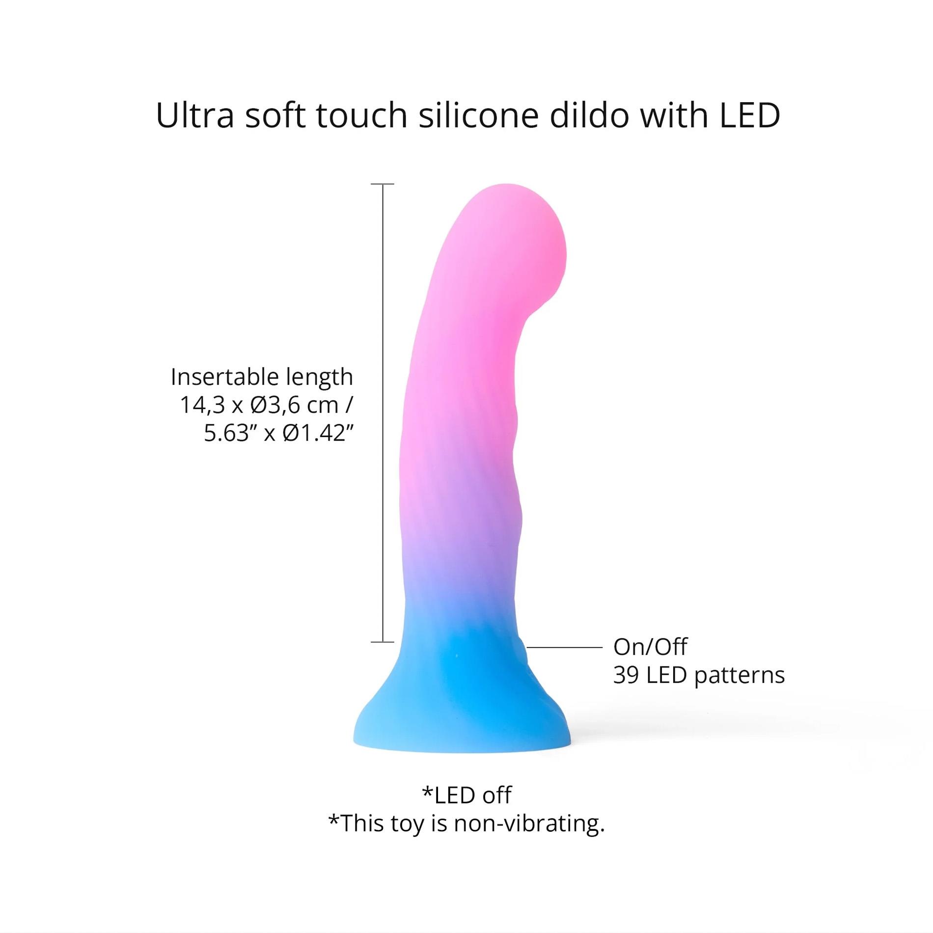Love to Love Neon Art Candy Loop / Sugar Bomb - Dildo, Multi, 14.3 cm