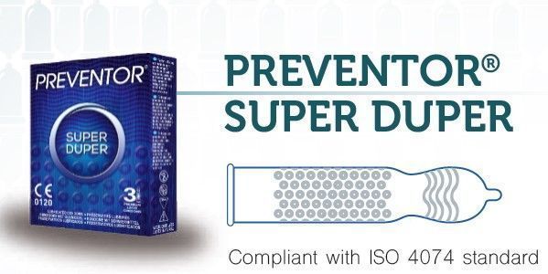 Презервативы Preventor® Super Duper, 3 шт (ваниль)