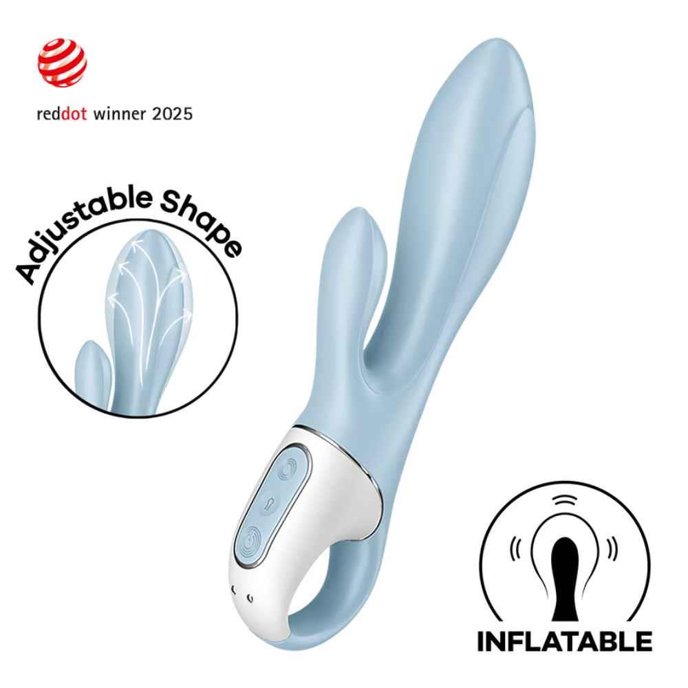 Вибратор-кролик Satisfyer Air Pump Bunny 1, 20 см (голубой)
