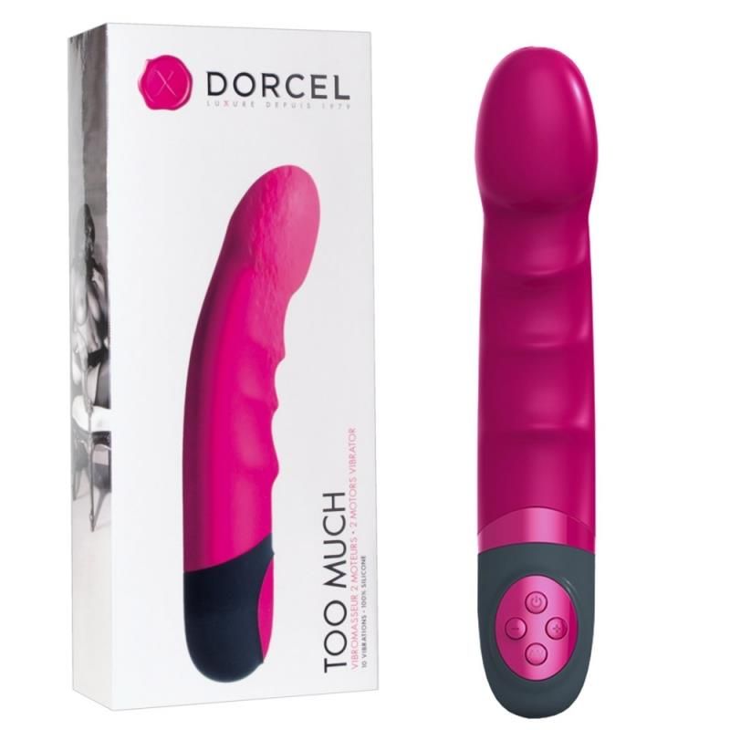 Вібратор для точки G Dorcel Too Much, 22 см (фуксія)
