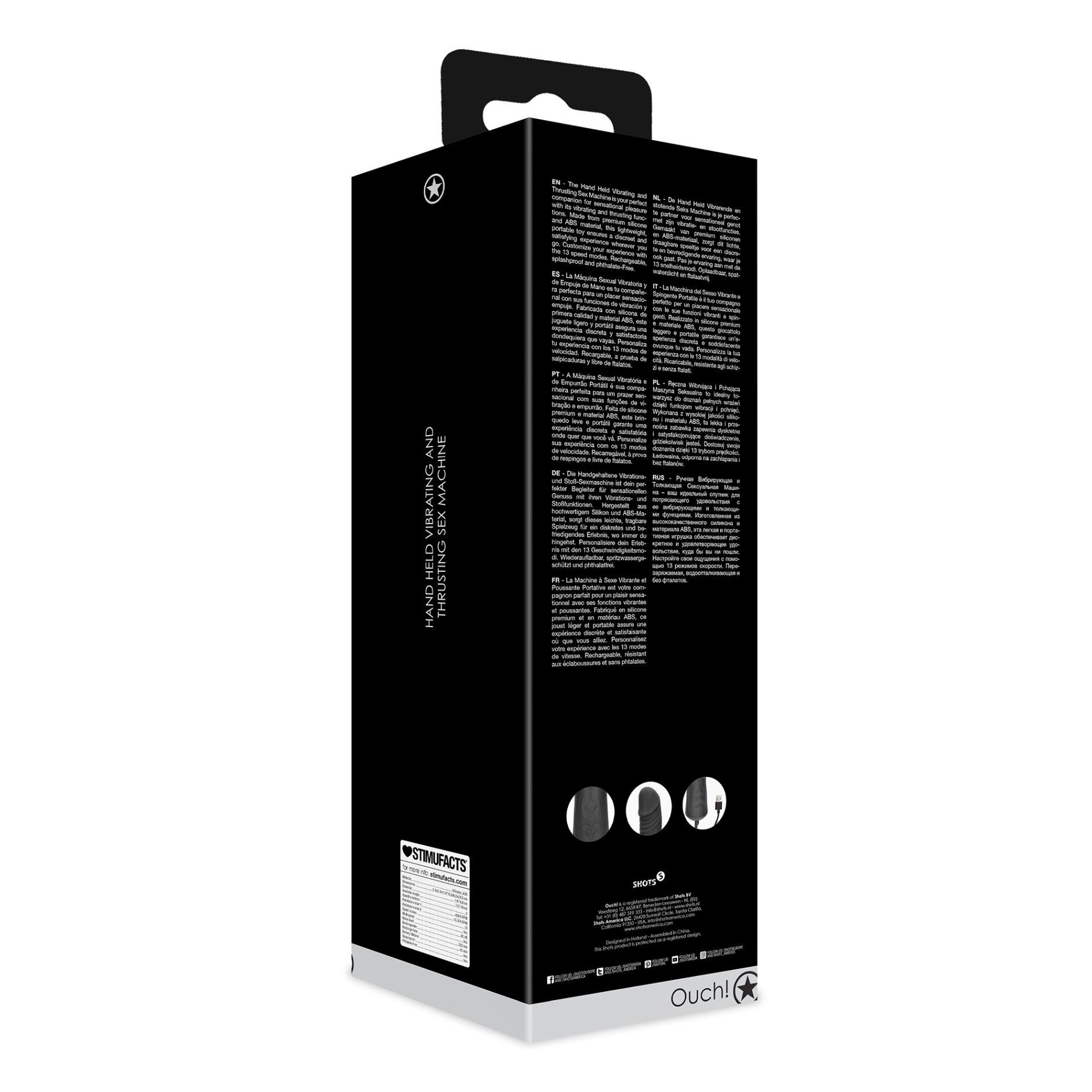 Секс-машина Ouch! Hand Held Vibrating and Thrusting Sex Machine