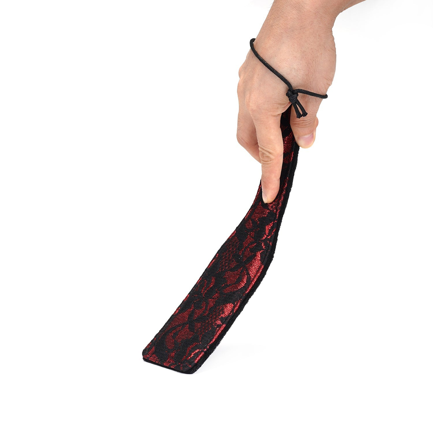 Шлепалка Liebe Seele Victorian Garden Lace and Velvet Spanking Paddle, 32 см (черный с красным)