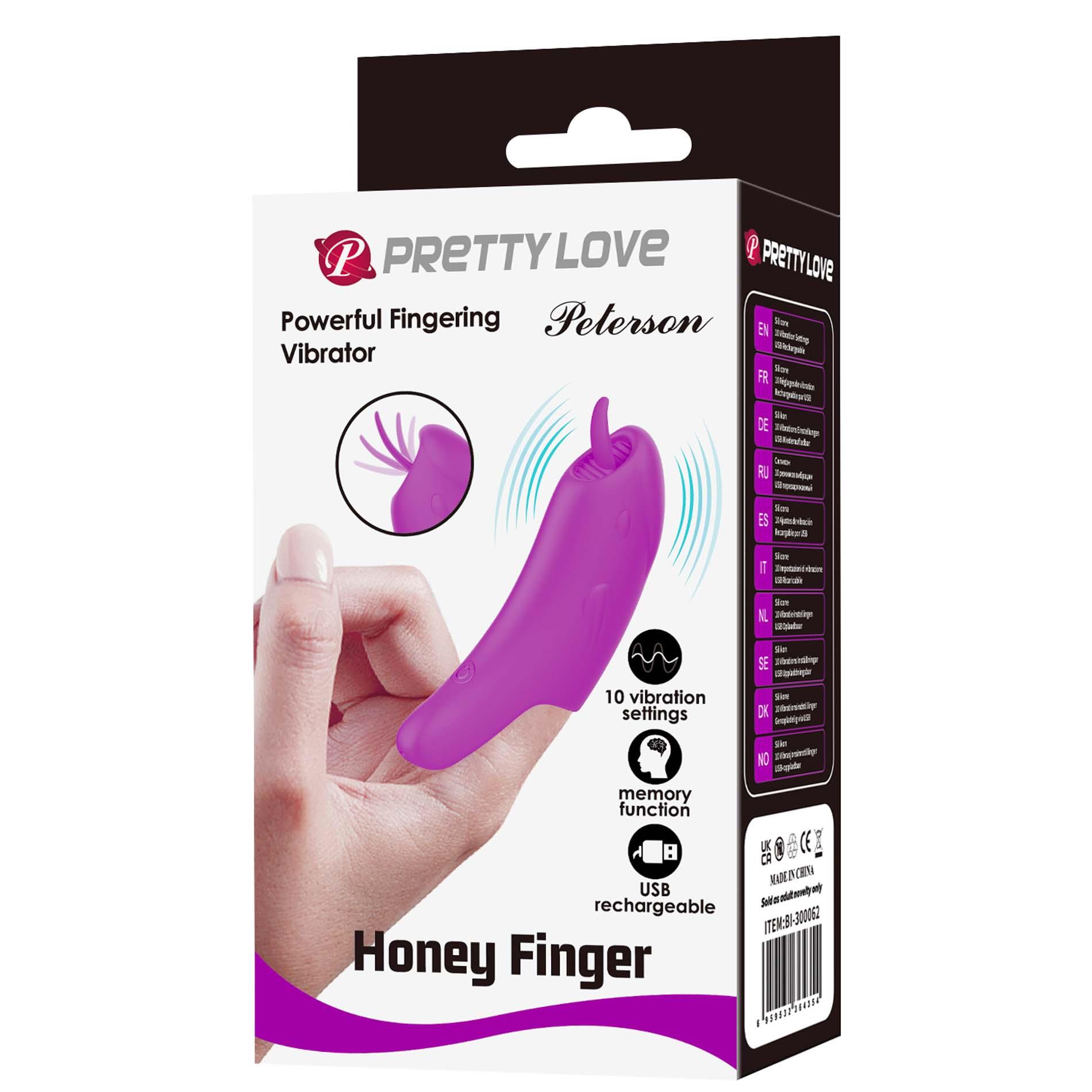 Вибратор на палец Pretty Love Peterson Honey, 10 см (фуксия)