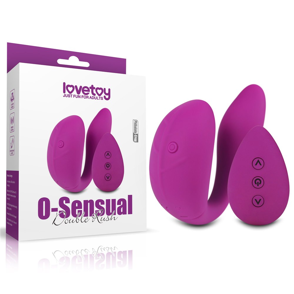 Вибратор LoveToy O-Sensual Double Rush, 8 см (розовый)