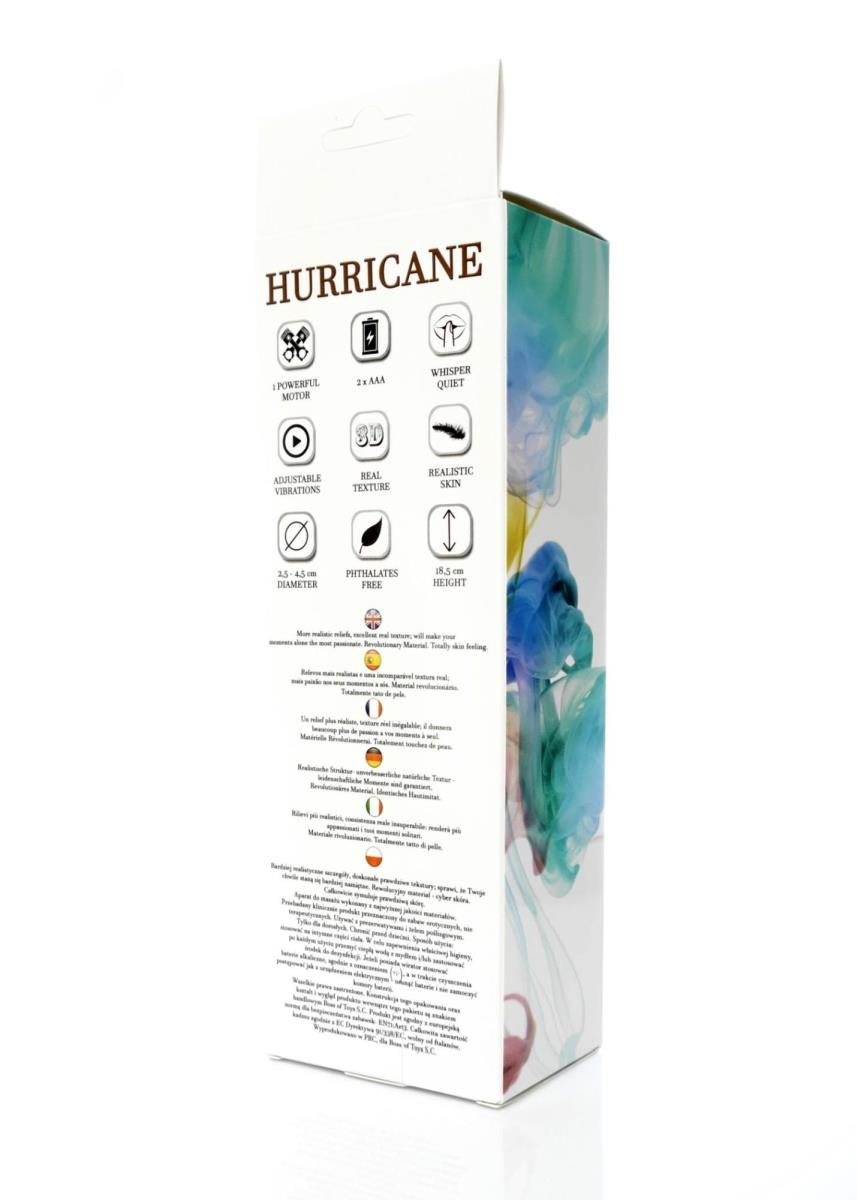 Вибратор B - Series Weather Hurricane, 18.5 см (телесный)