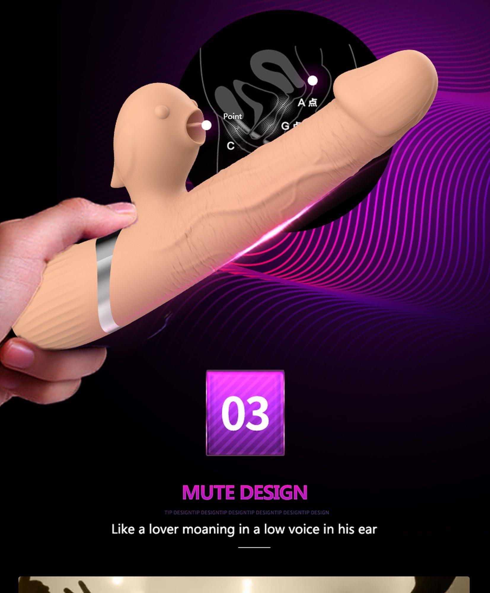 Вибратор Boss Series Basia Thrusting, 24 см (телесный)