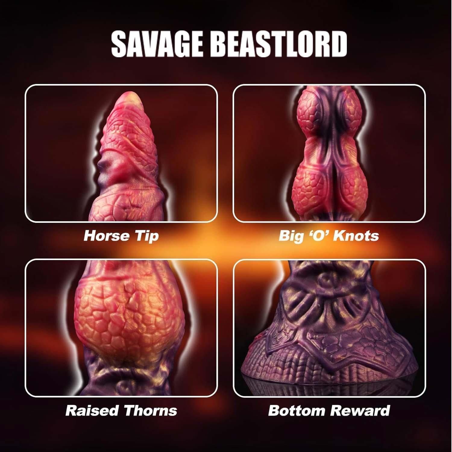 Фаллоимитатор Power Monsters Savage Beastlord, 24 см (мульти)