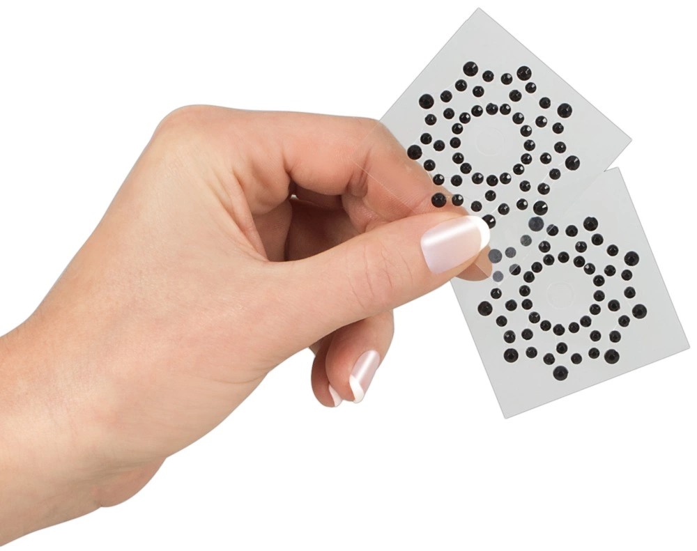 Украшение для сосков Cottelli Collection Nipple Stickers Star, 2 шт (черный)