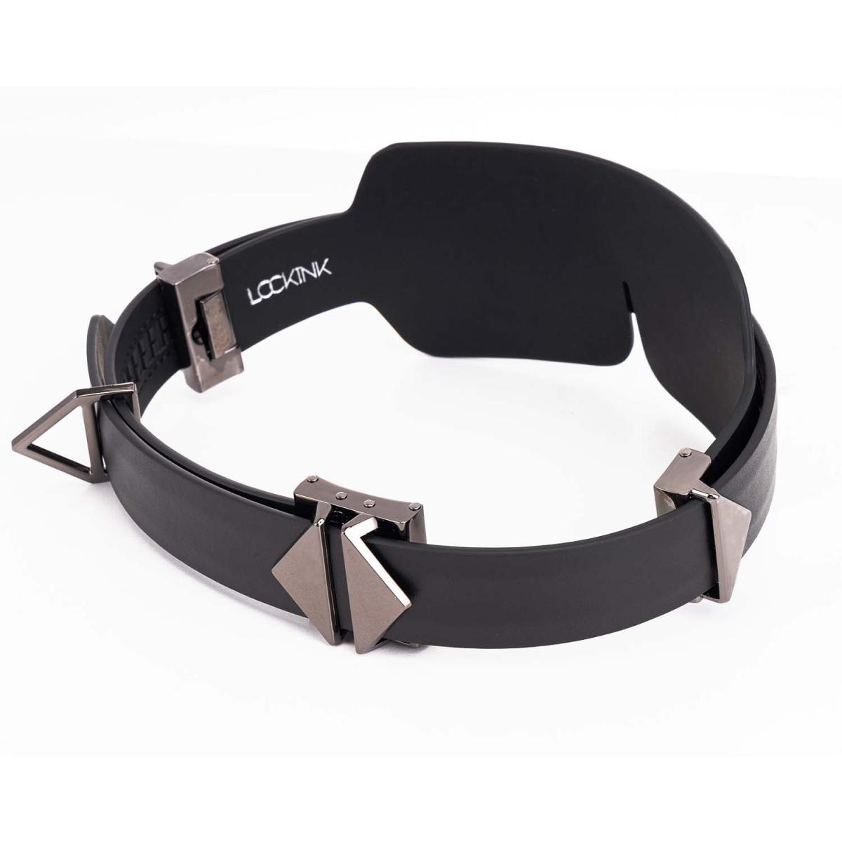 Маска на глаза Lockink Luxury Leather Blindfold Kit (черный)
