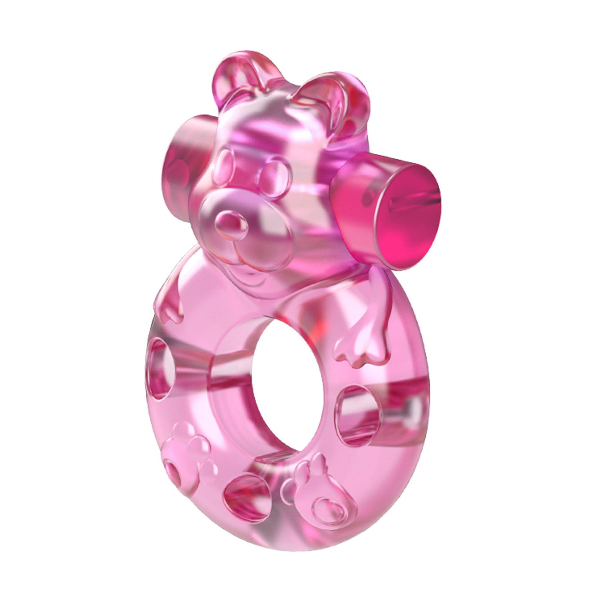 Эрекционное кольцо Baile Bear Cock Ring, 5.3 см (розовый)