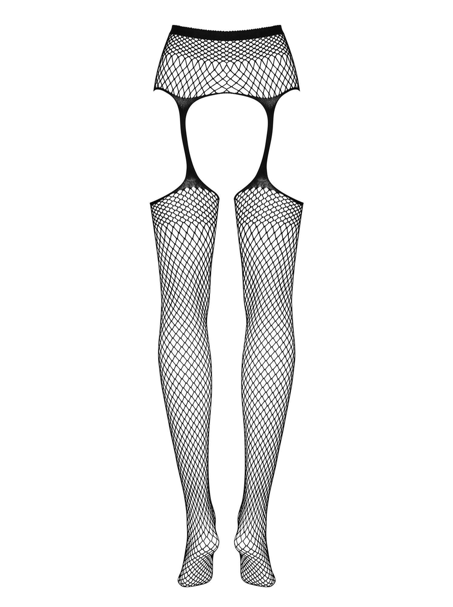 Колготки с имитацией чулок Obsessive Garter S815, S-L (чёрный)