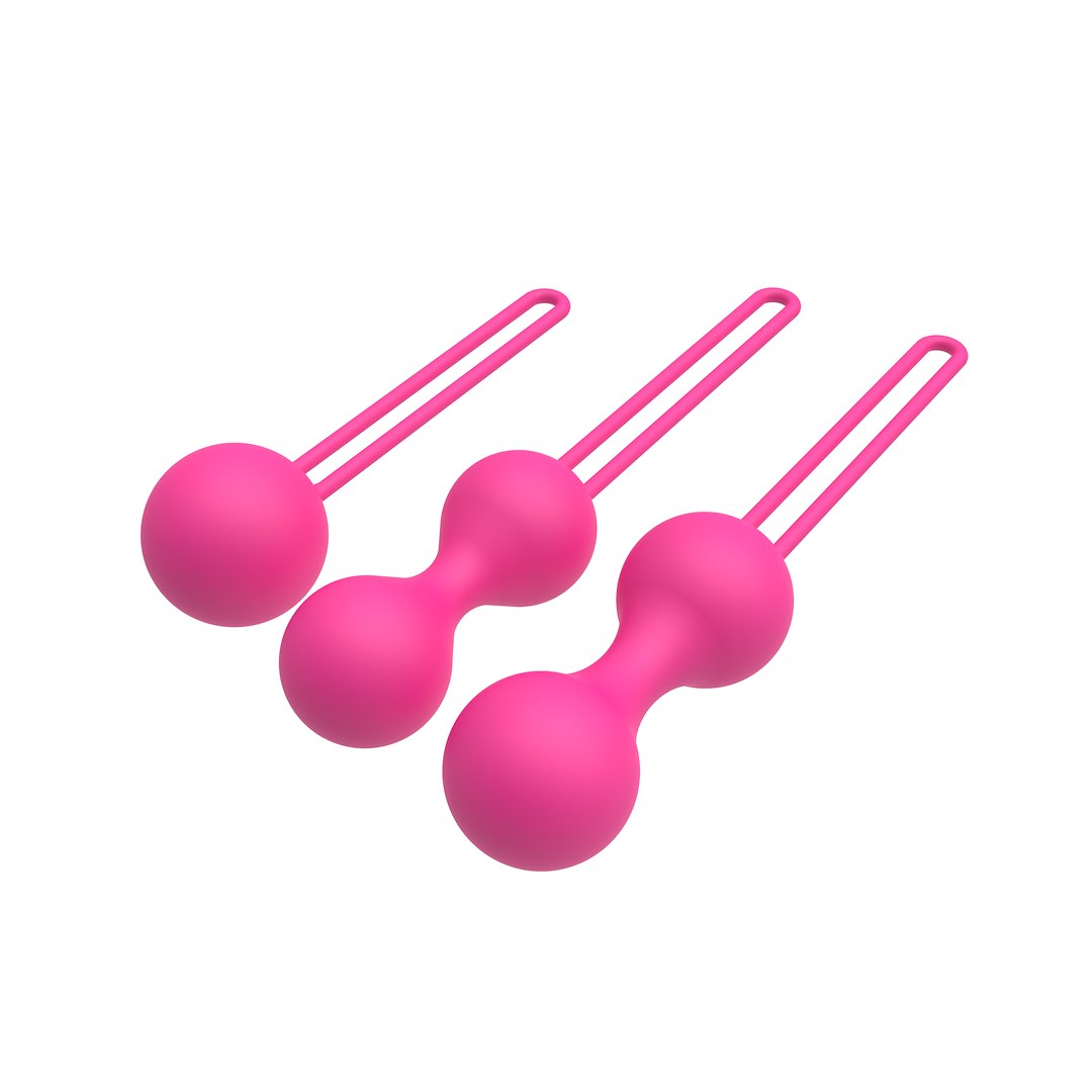 Вагинальные шарики Erospace Sweet Play A12, 3 шт (розовый)