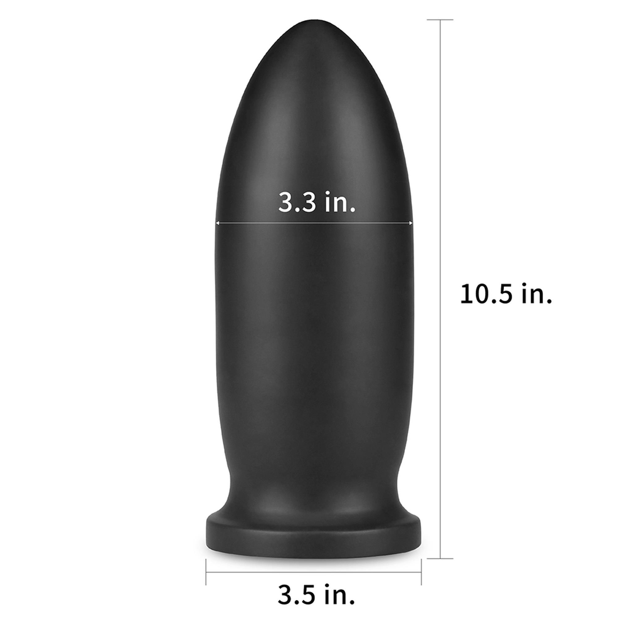 Велика анальна пробка LoveToy 9" King Sized Anal Bomber, 20,3 см (чорний)