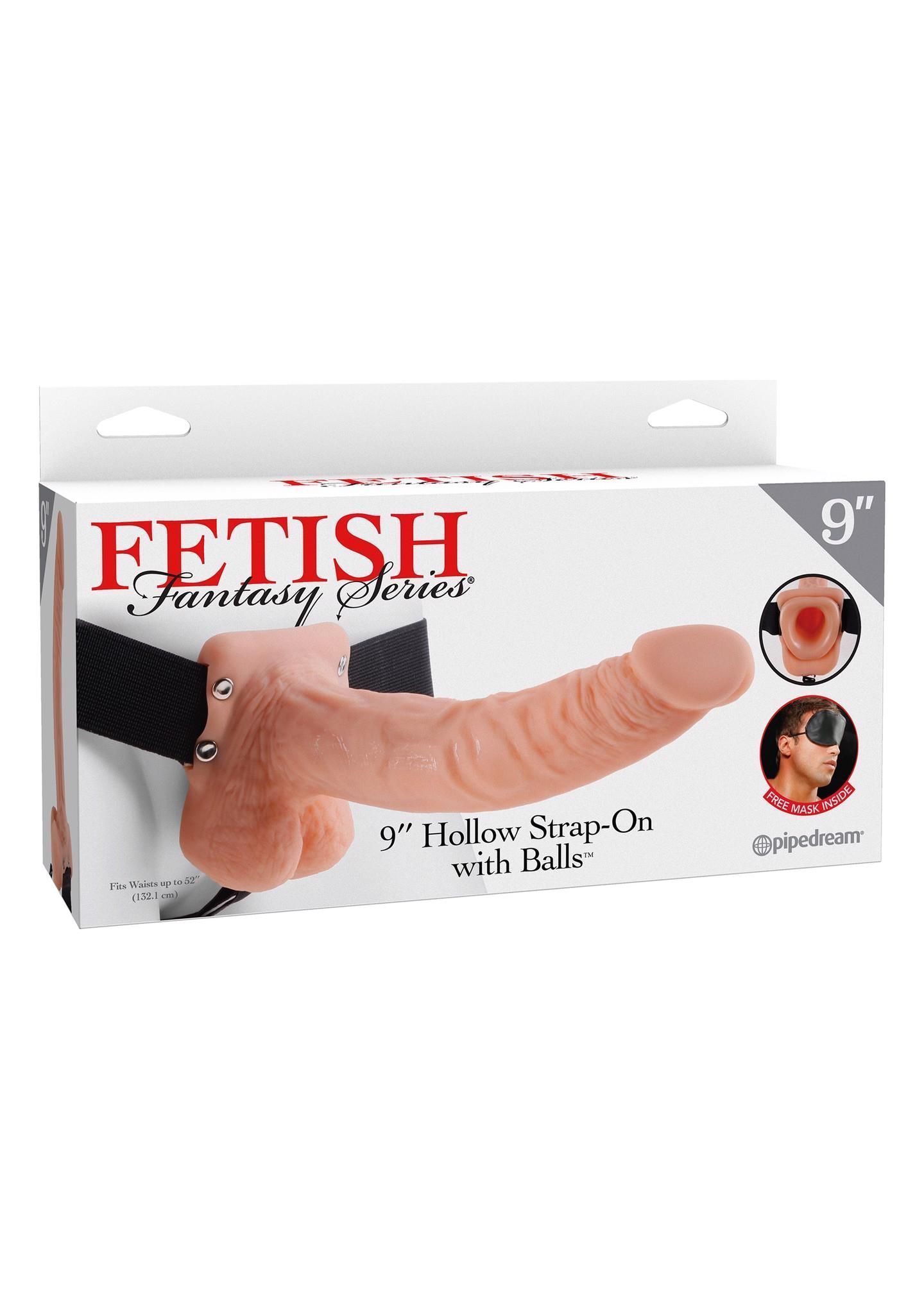 Страпон порожнистий Fetish Fantasy Series 9 Hollow, 24 см (тілесний)