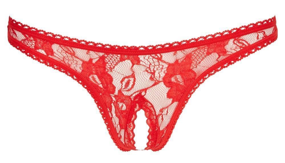 Трусики-стринги Cottelli Lingerie Lace, M (красный)