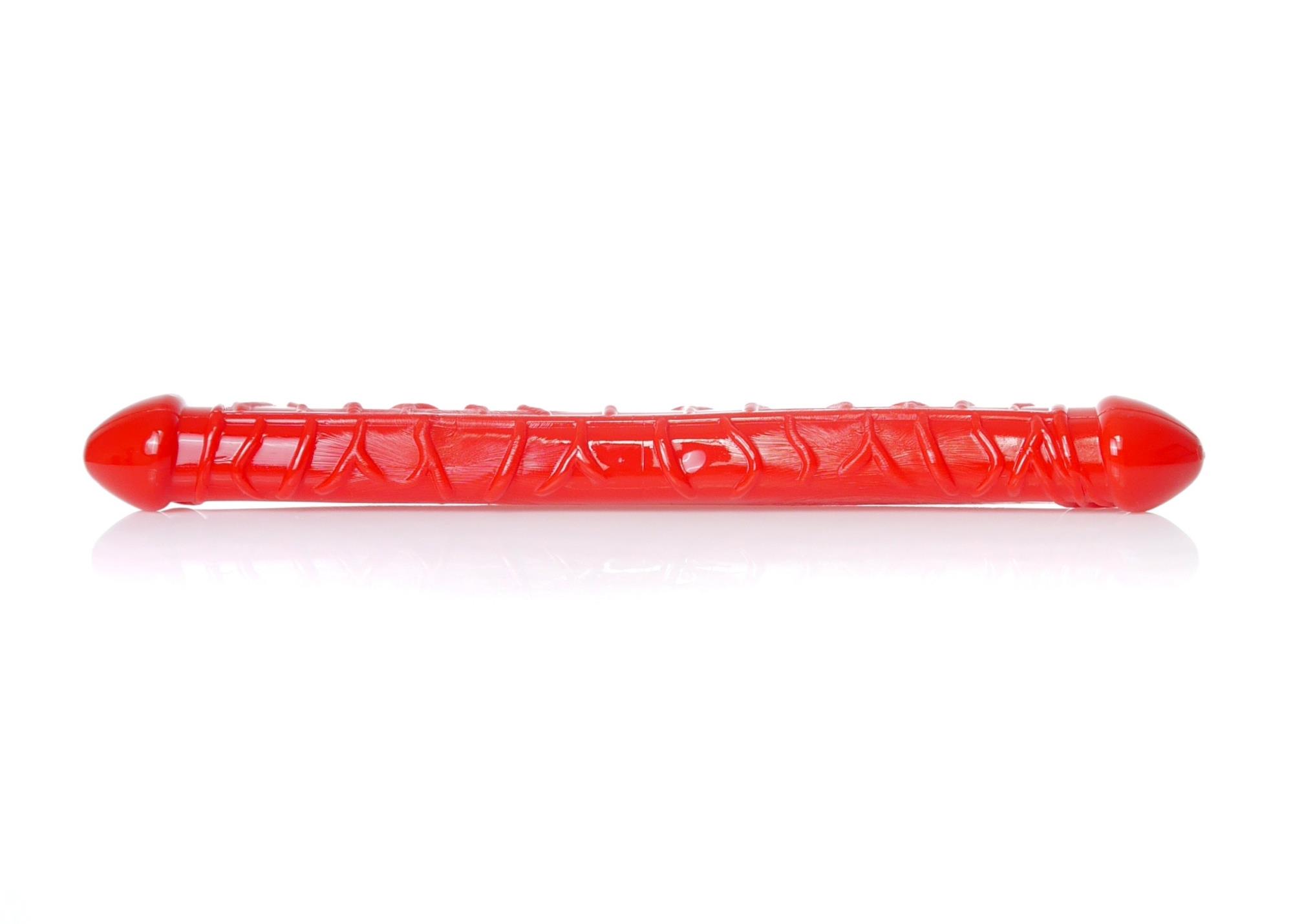 Двухсторонний фаллоимитатор B - Series EasyLove Flexible, 33.5 см (красный)