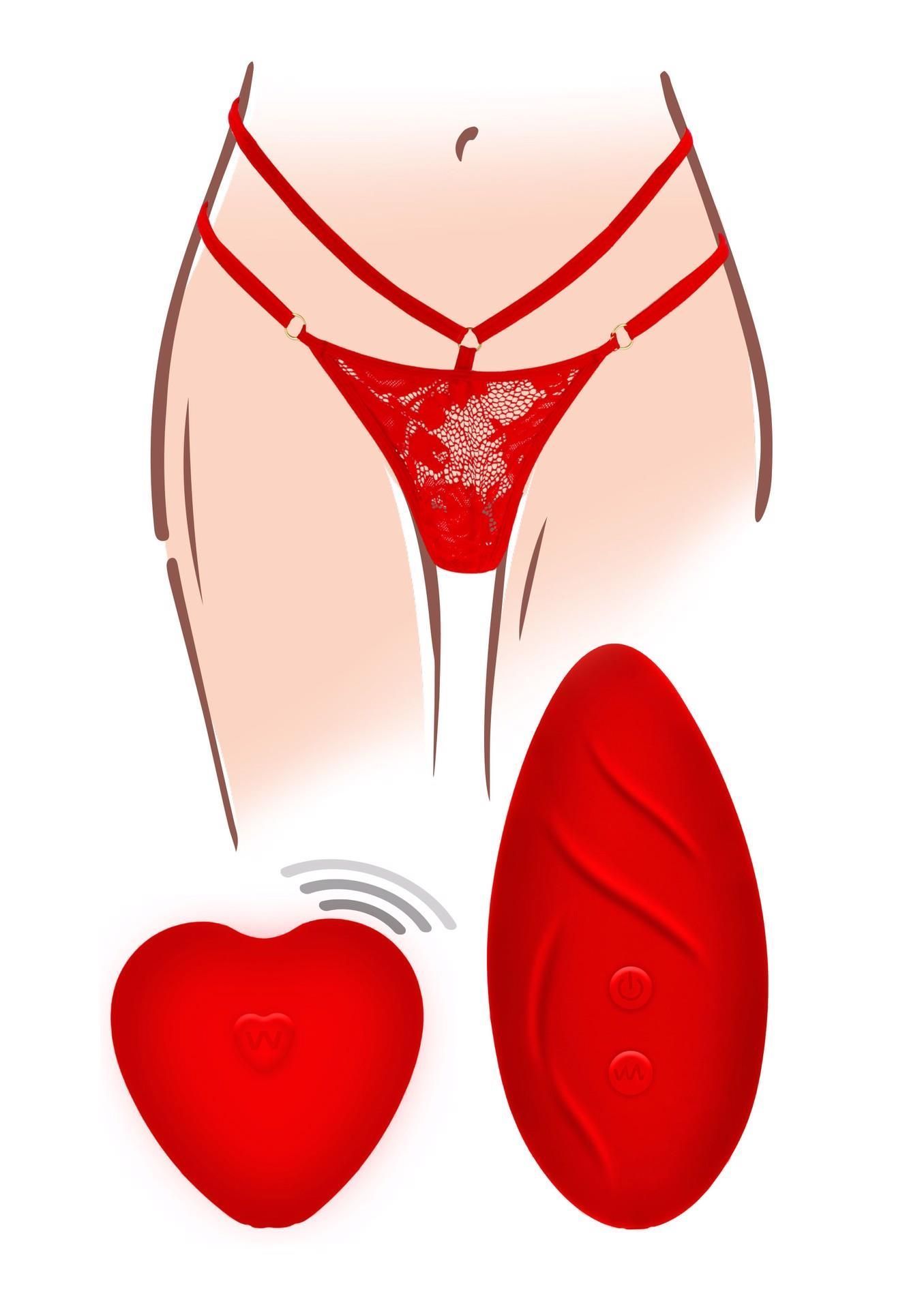 Вибратор в трусики Toy Joy Divine The Sensual Panty Pleaser, 9 см  (красный)