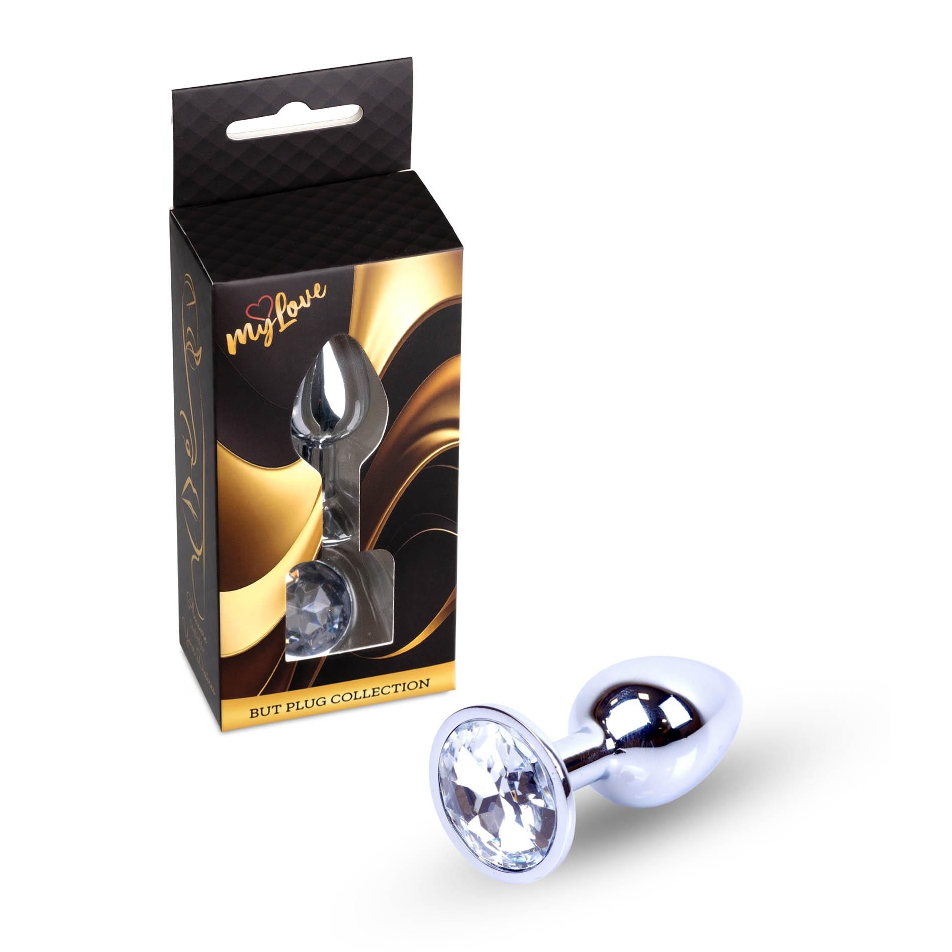 Korek analny MyLove Toys Jewelry Silver Plug, 7 cm (przezroczysty)