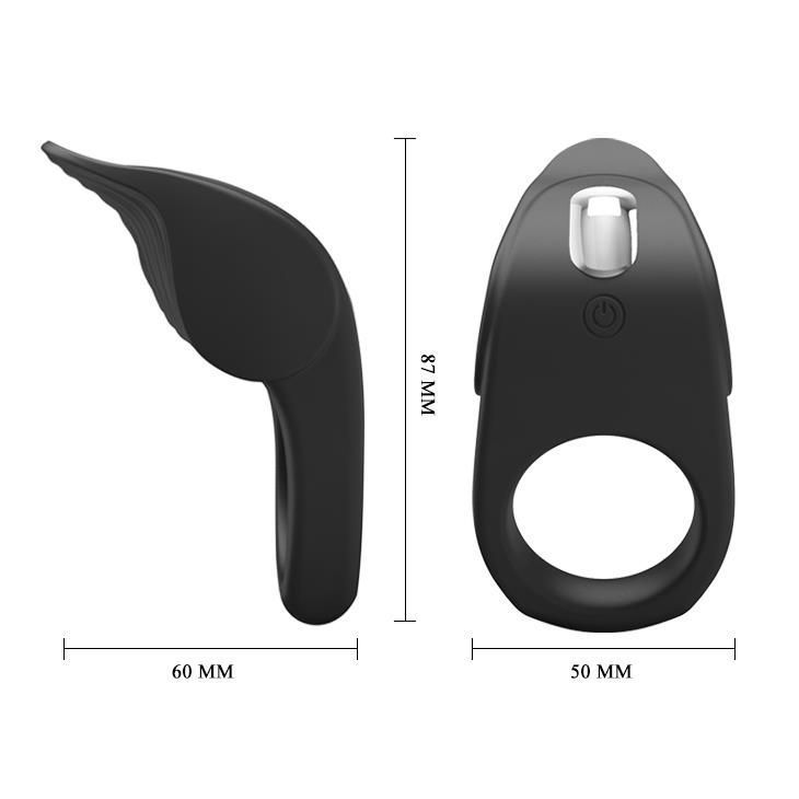 Эрекционное кольцо Pretty Love Vibrating Susanna, 8,7 см (черный)