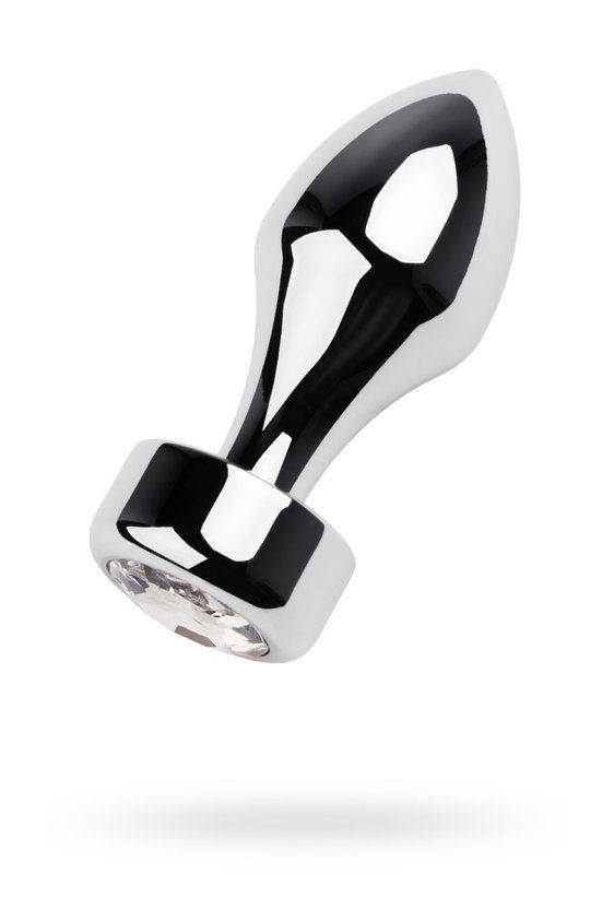 Korek analny Toyfa z kryształem, 10,8 cm (srebrny)