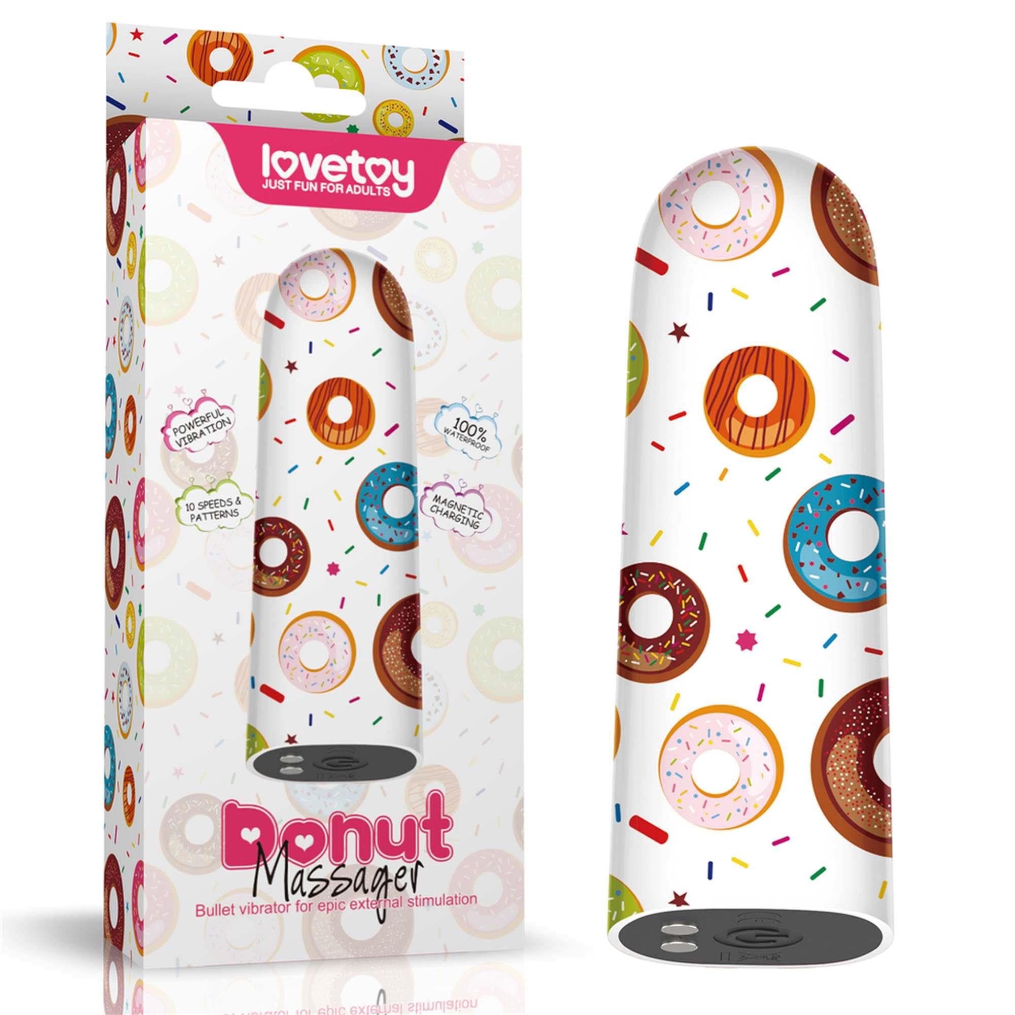 Wibrator do łechtaczki Lovetoy Donut Massager, 8.5 cm (biały)