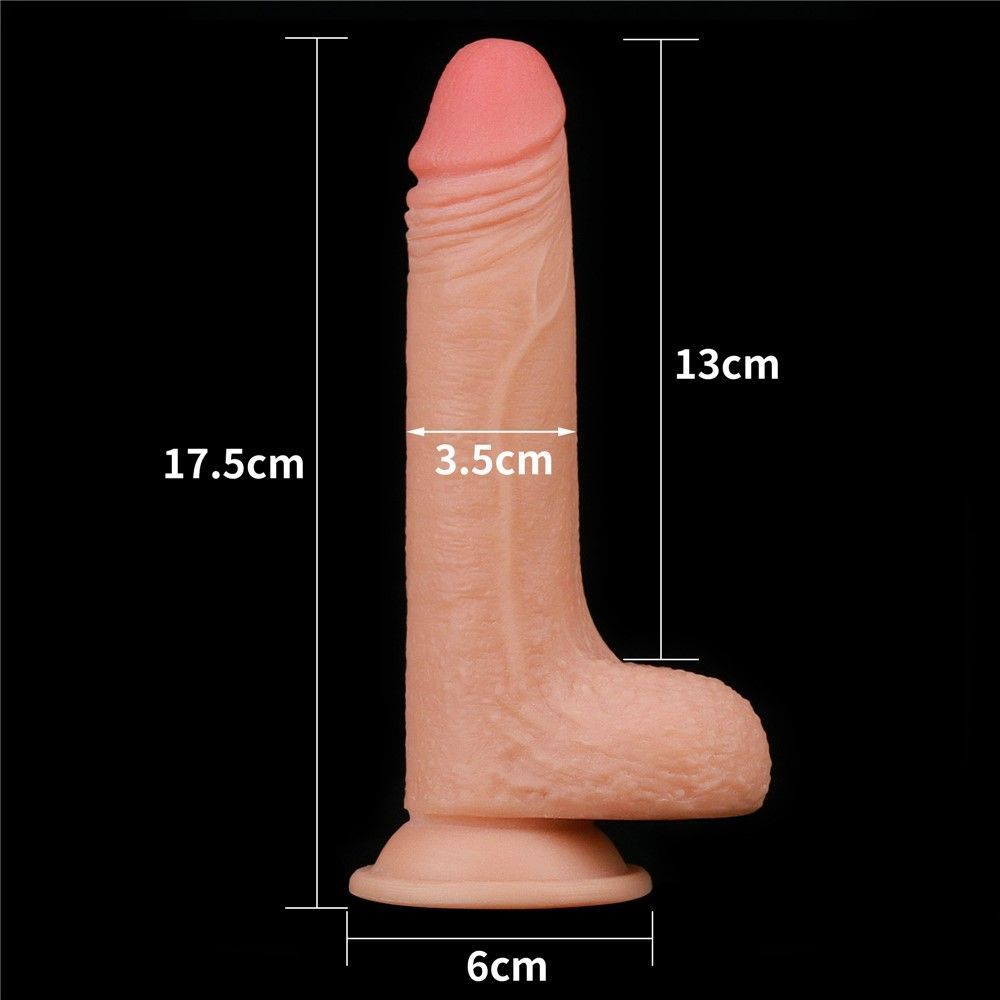 Фаллоимитатор LoveToy Sliding Skin Dong, 15,5 см (телесный)