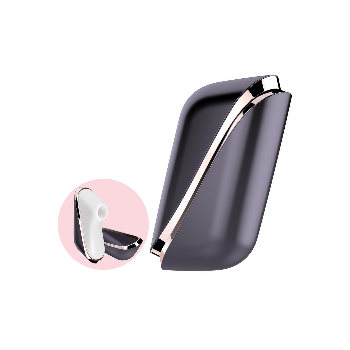 Вакуумный стимулятор клитора с вибрацией Satisfyer Pro Traveler (серый)