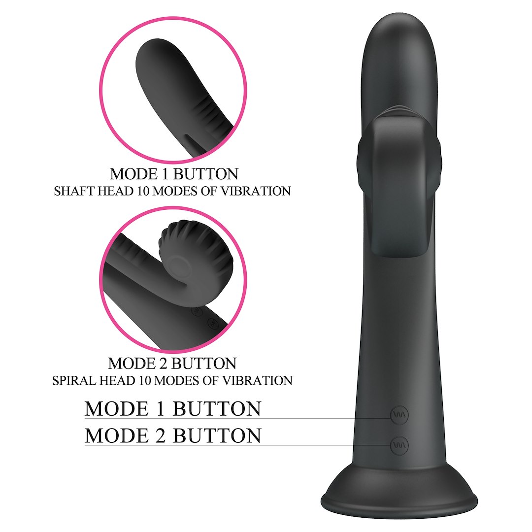 Vibrator Pretty Love Love Romance Selma Snail, 20 cm (czarny)