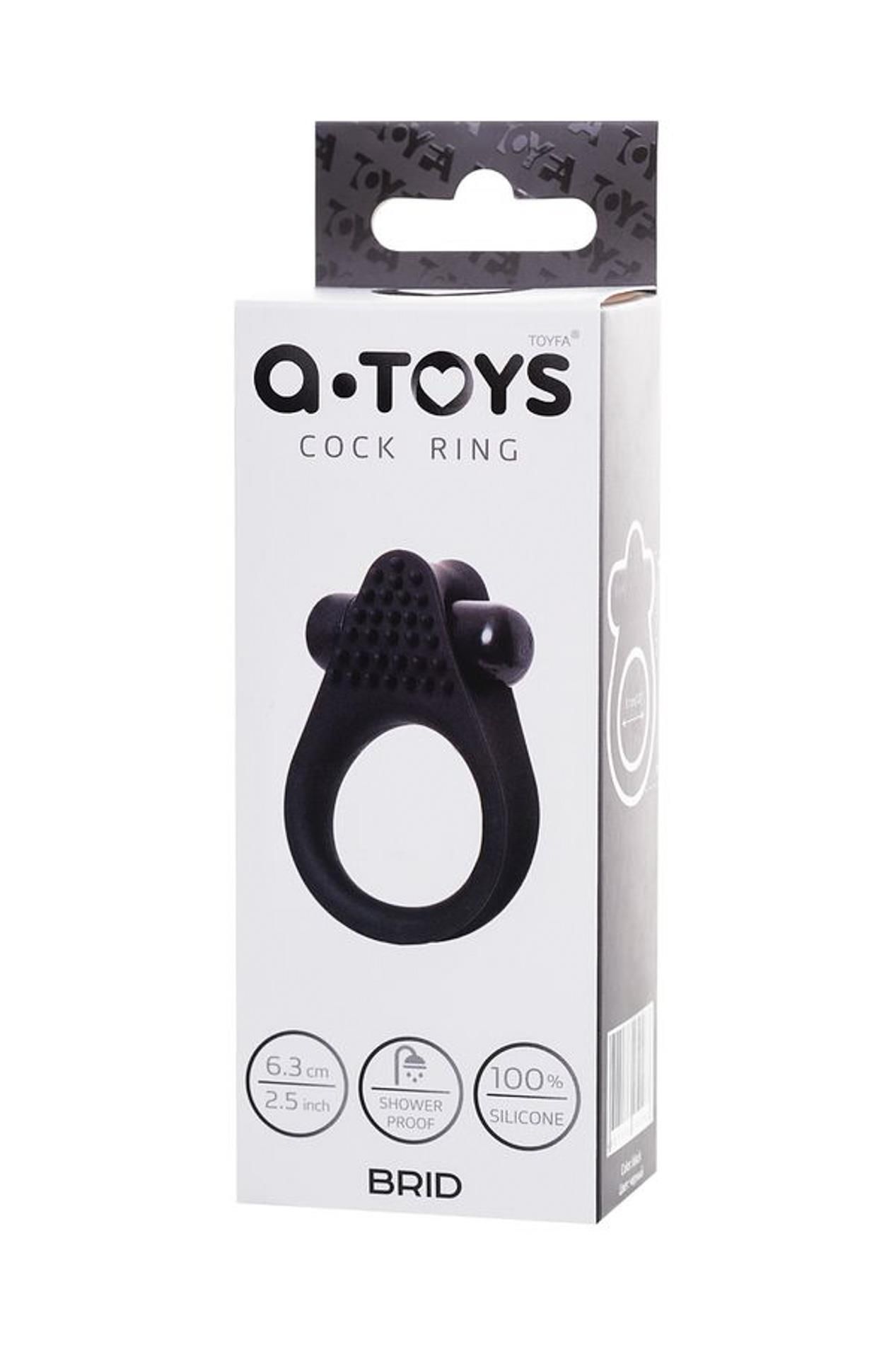 Эрекционное кольцо A-Toys BRID, 6.3 см (черный)
