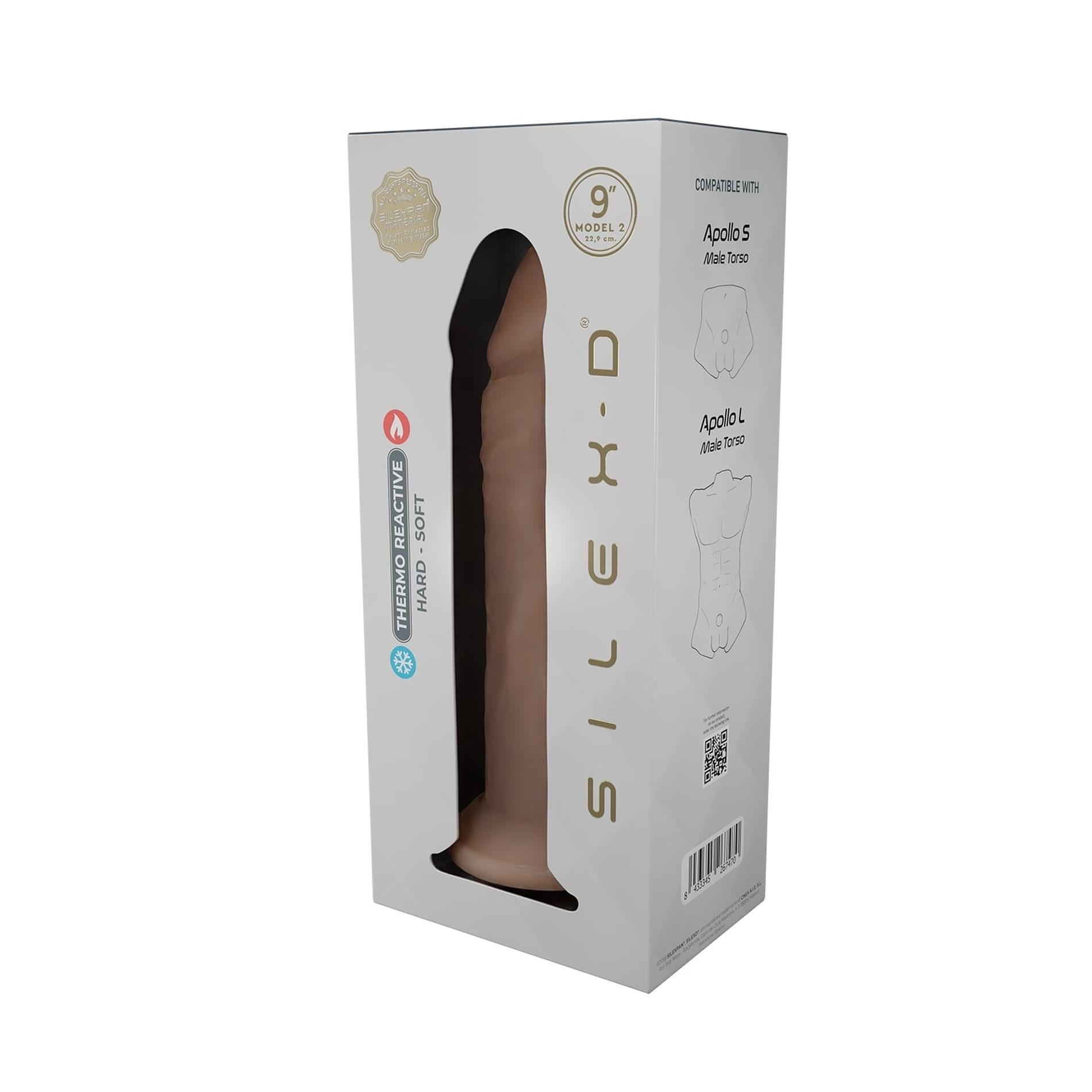 Фаллоимитатор Silexd Liquid Silicone Dildo Model 2 Size 9", 22.9 см (телесный)