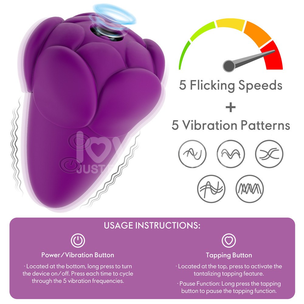 Вибратор для клитора Love Toy Flicker, 9.7 см (фиолетовый)