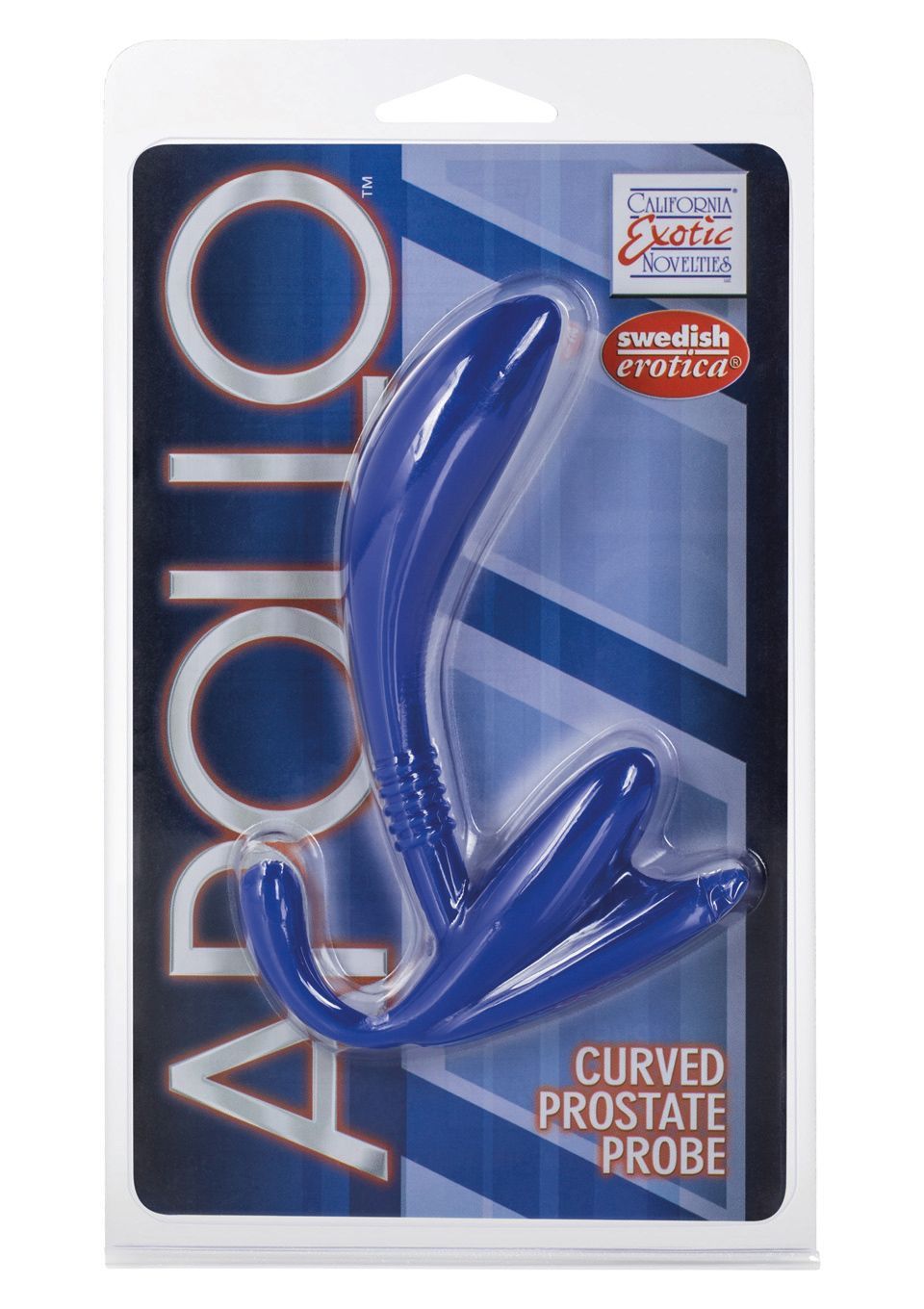 Стимулятор простаты Apollo Curved Prostate Probe, 11,5 см (синий)