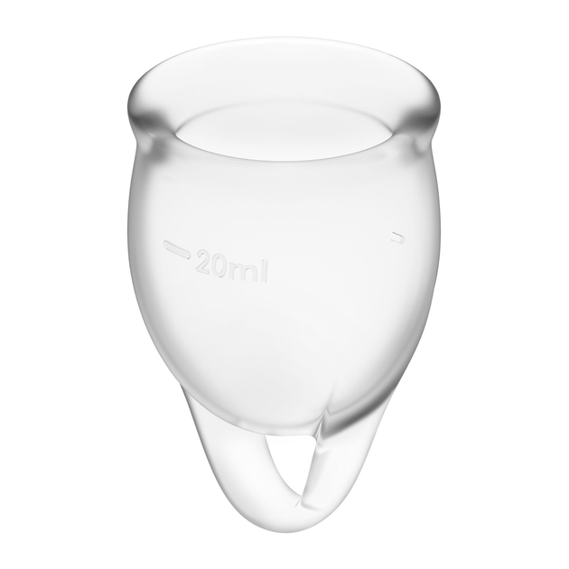 Менструальные чаши Satisfyer Feel Confident Menstrual Cup, 2 шт (прозрачные)