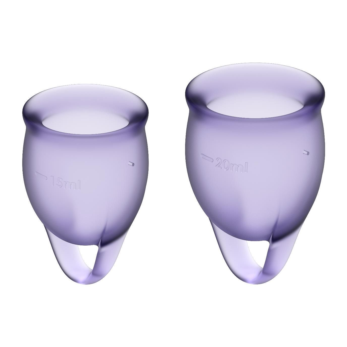 Менструальні чаші Satisfyer Feel Confident Menstrual Cup, 2 шт (фіолетовий)