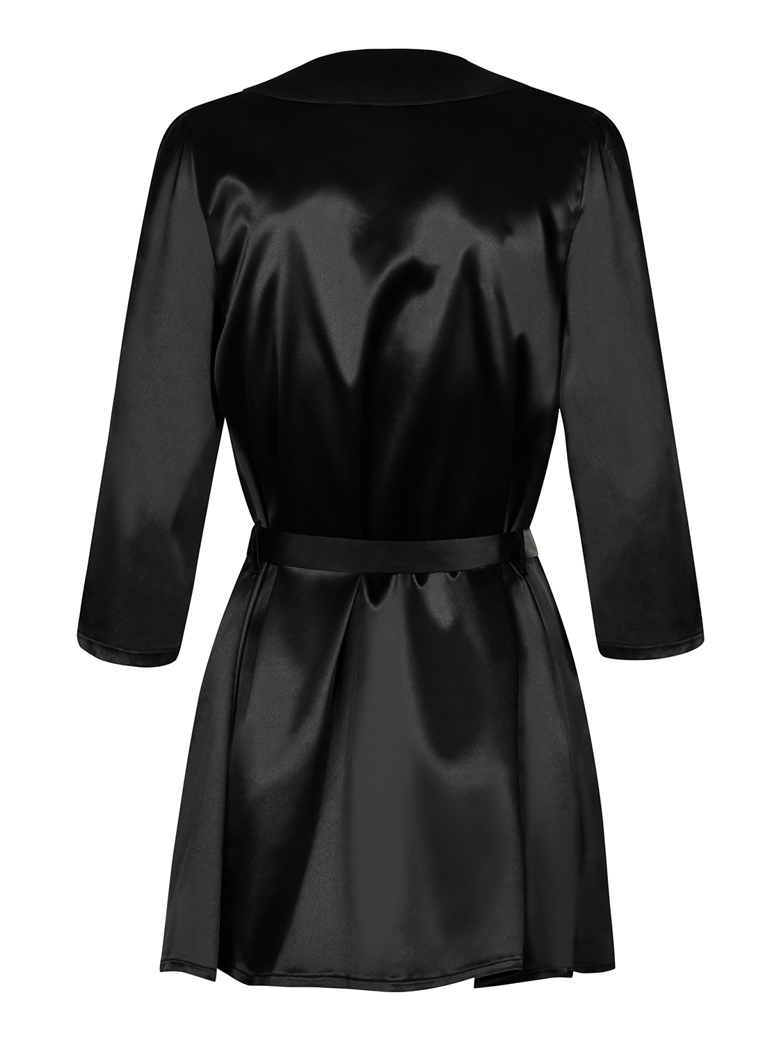 Сексуальный комплект Obsessive Satinia, L/XL (черный)