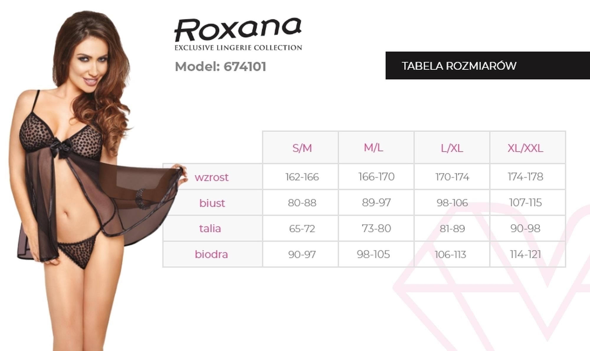 Комплект белья Roxana 6741, L/XL (черный)