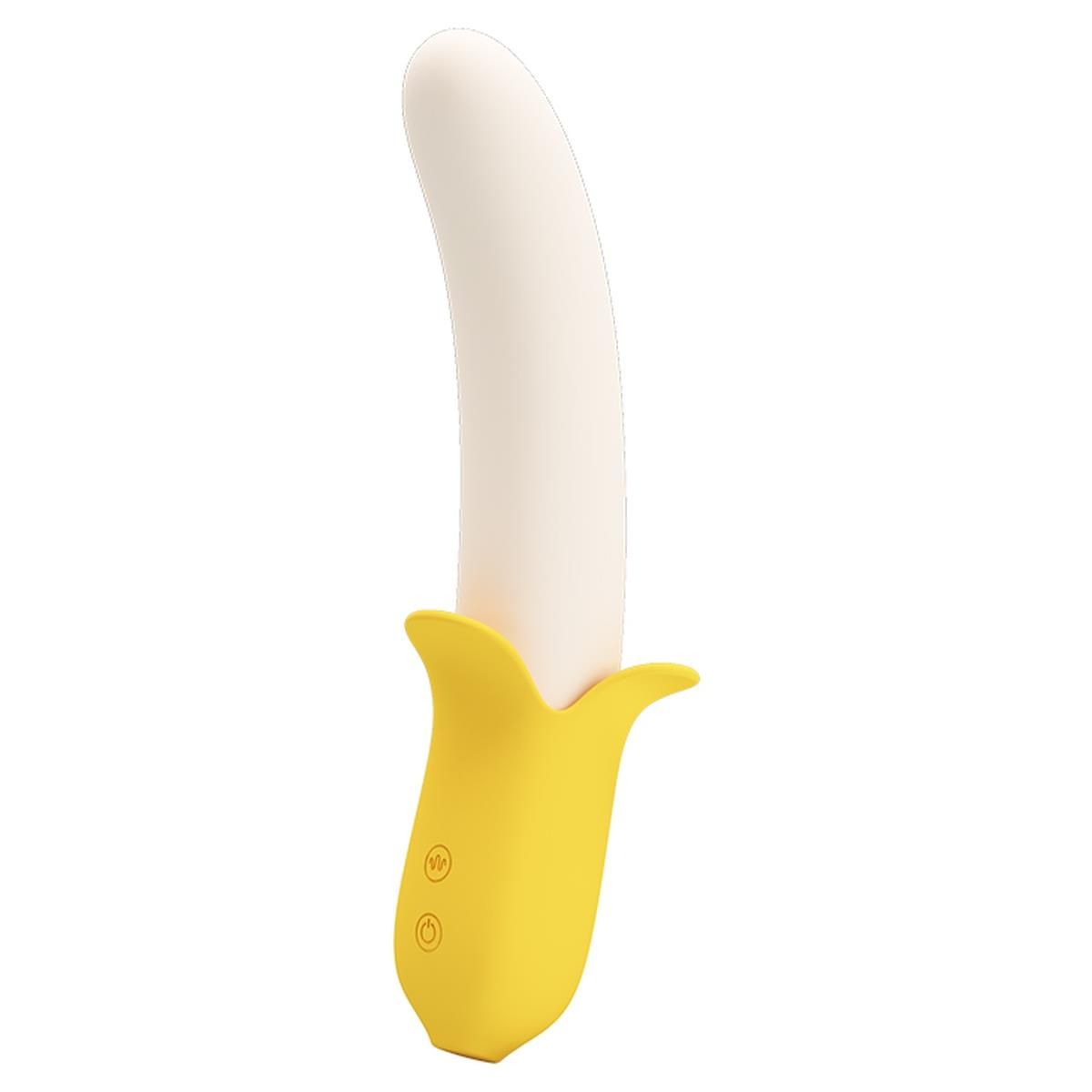 Вібратор Pretty Love Banana Geek, 19,5 см (жовтий)